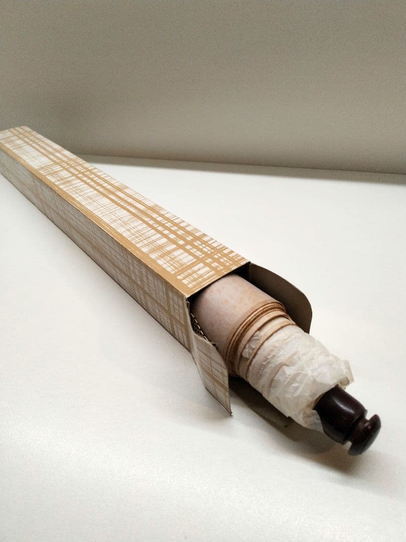 魯山人達磨墨絵 書掛軸 専用紙製ケース付き　未鑑定　インテリア海外プレゼントなど