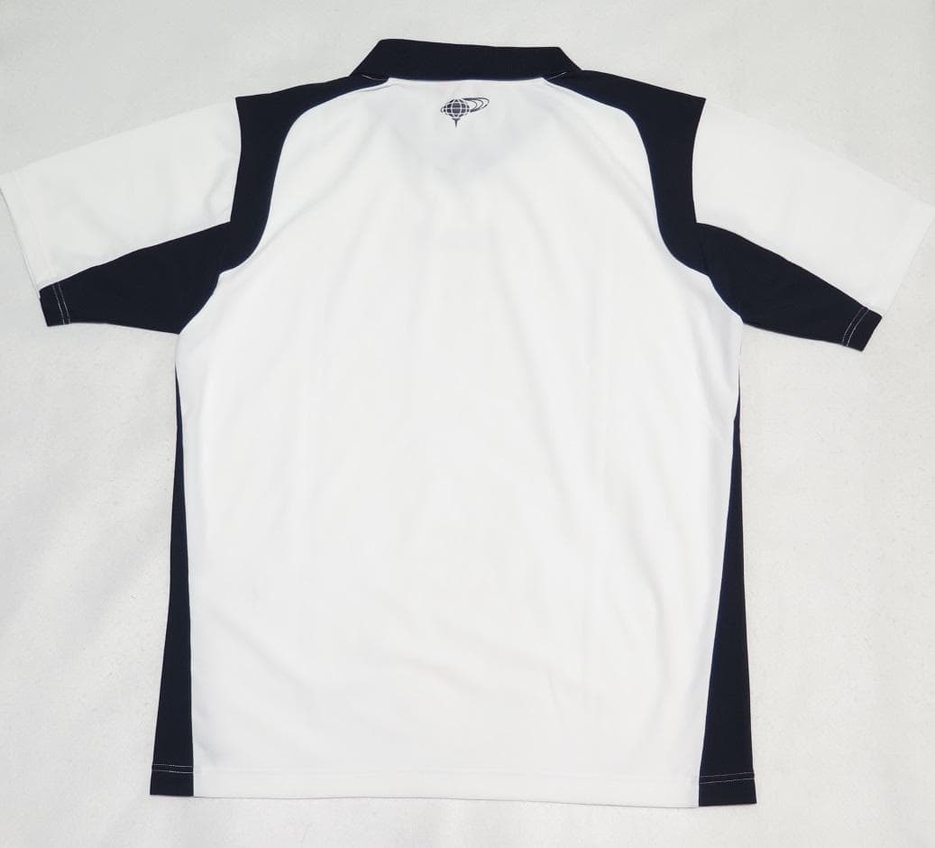 ⓁBEAMS GOLF ビームスゴルフ 襟付きVネックプルオーバーWHITE