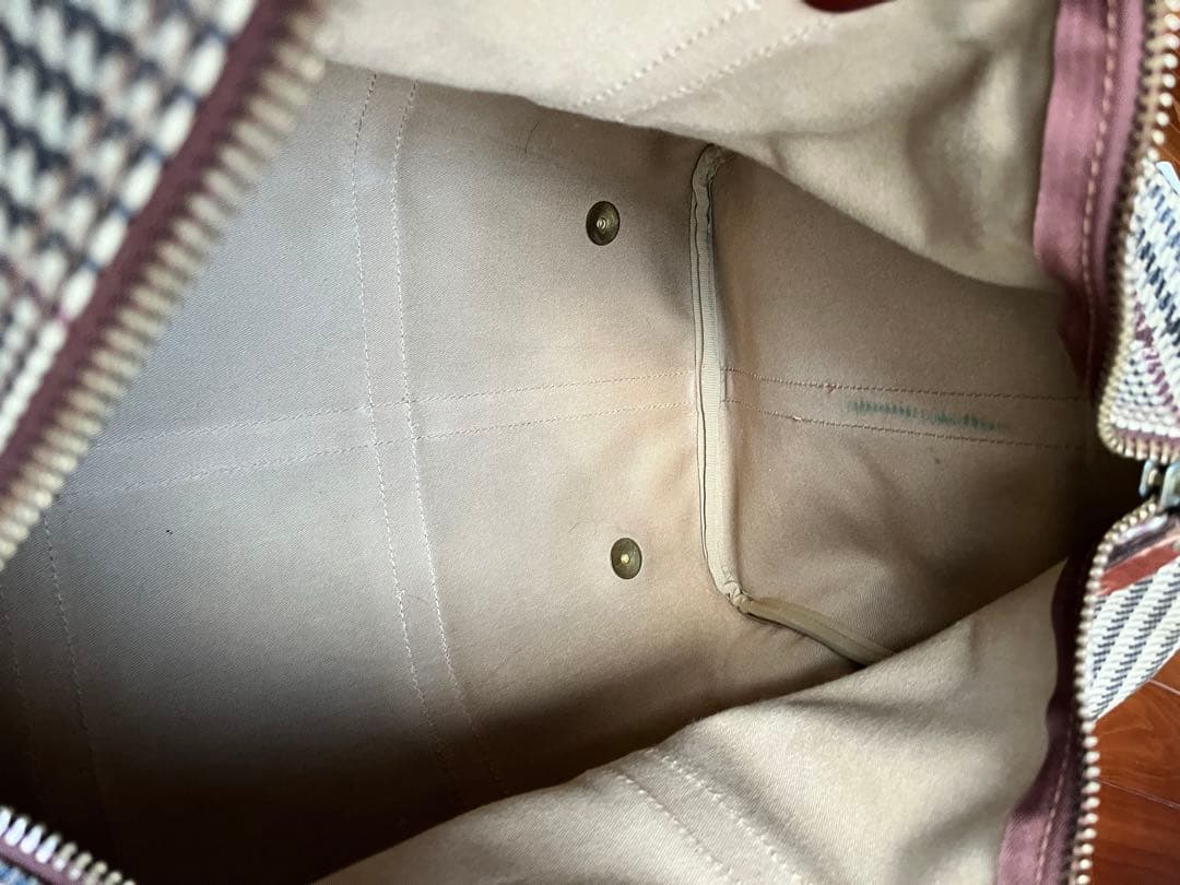 ラルフローレン　ボストンバッグ　2way　斜め掛け　鍵付き　千鳥格子