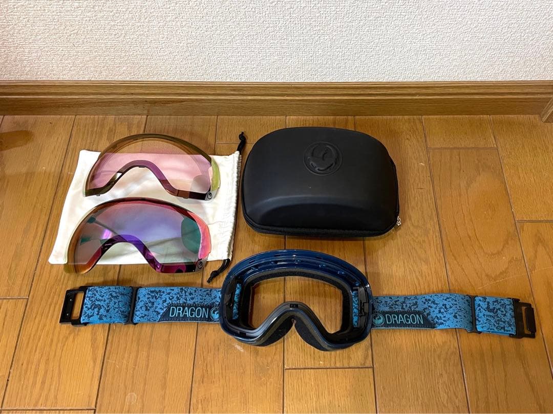 Dragon ゴーグル　レディース　レンズ2枚(晴天、曇天) ケース及び袋付き