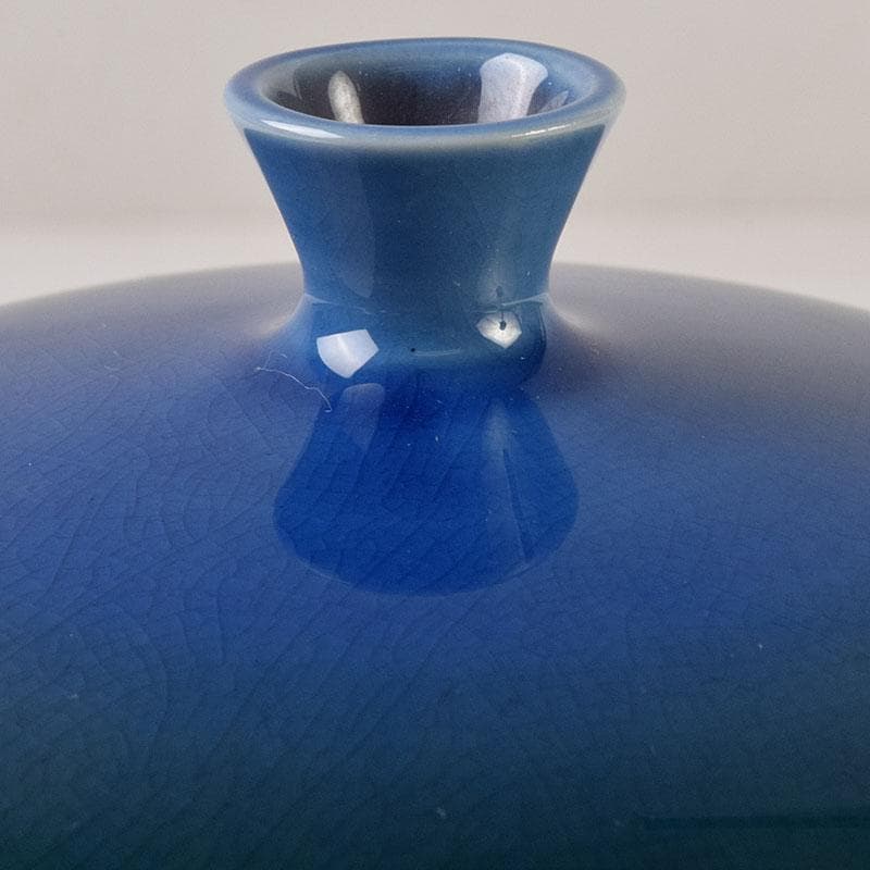 ジ〜p　柳雨軒　三代八十吉　徳田正彦作　彩釉　耀彩　壷　M　R9162H