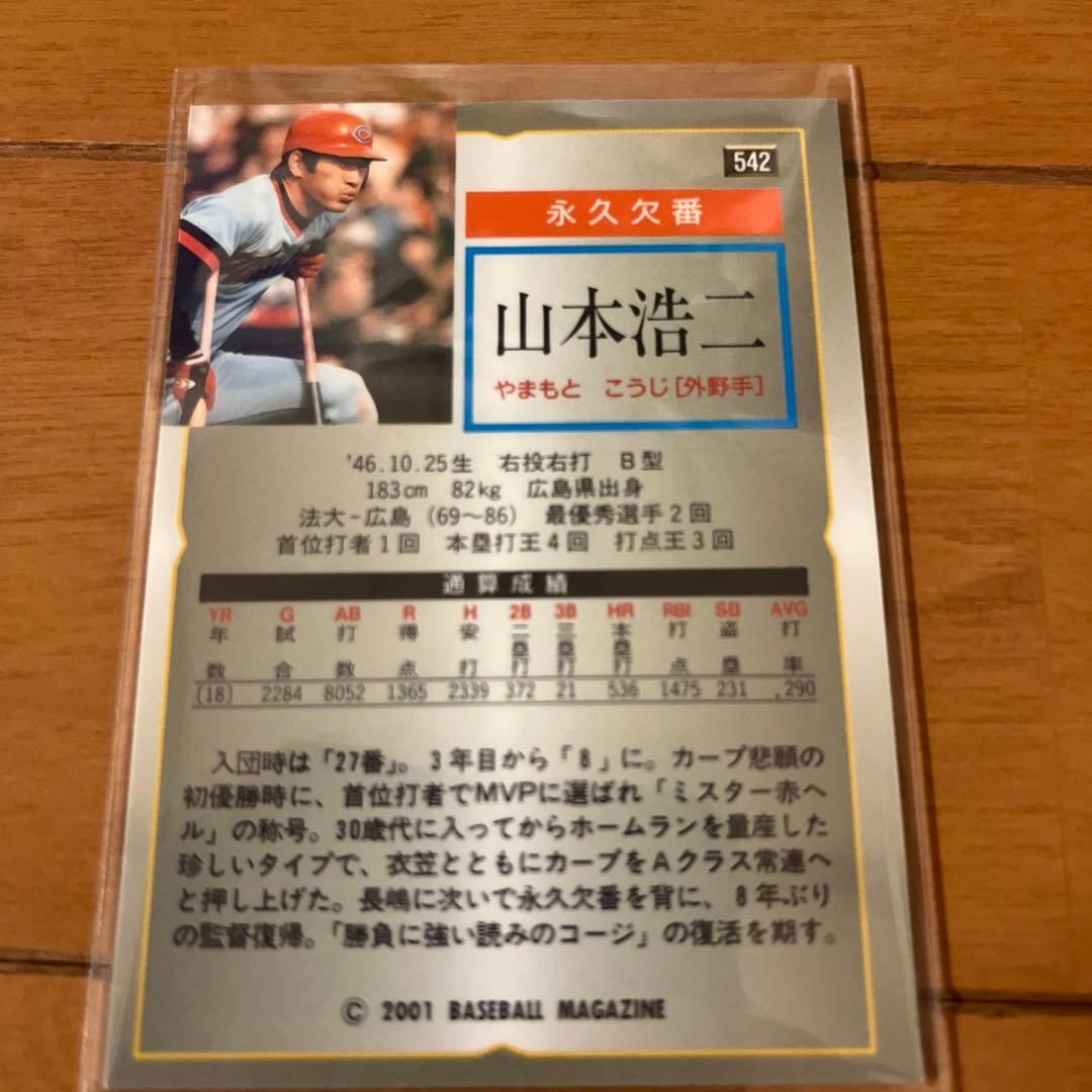 プロ野球カード　山本浩二　レア　永久欠番