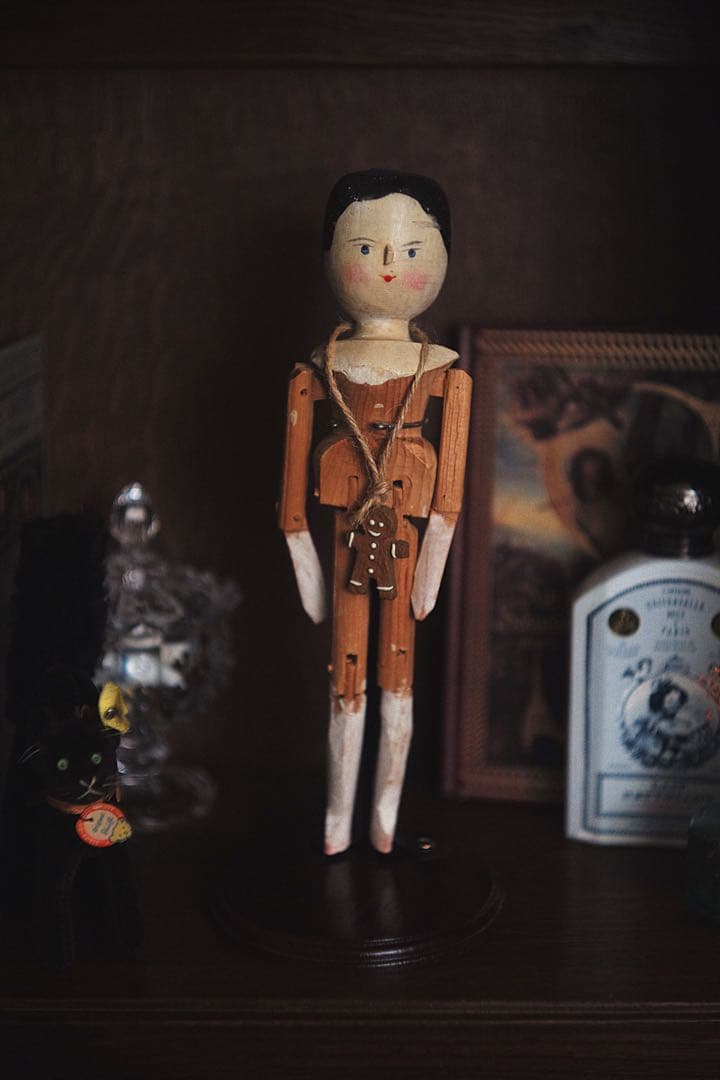 アンティーク ペグドール ウッデンドール