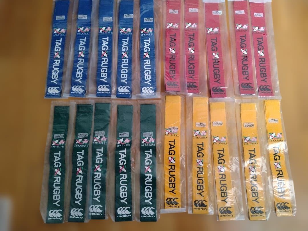【新品未使用】 Canterbury タグラグビー用ベルト20本タグ40本セット