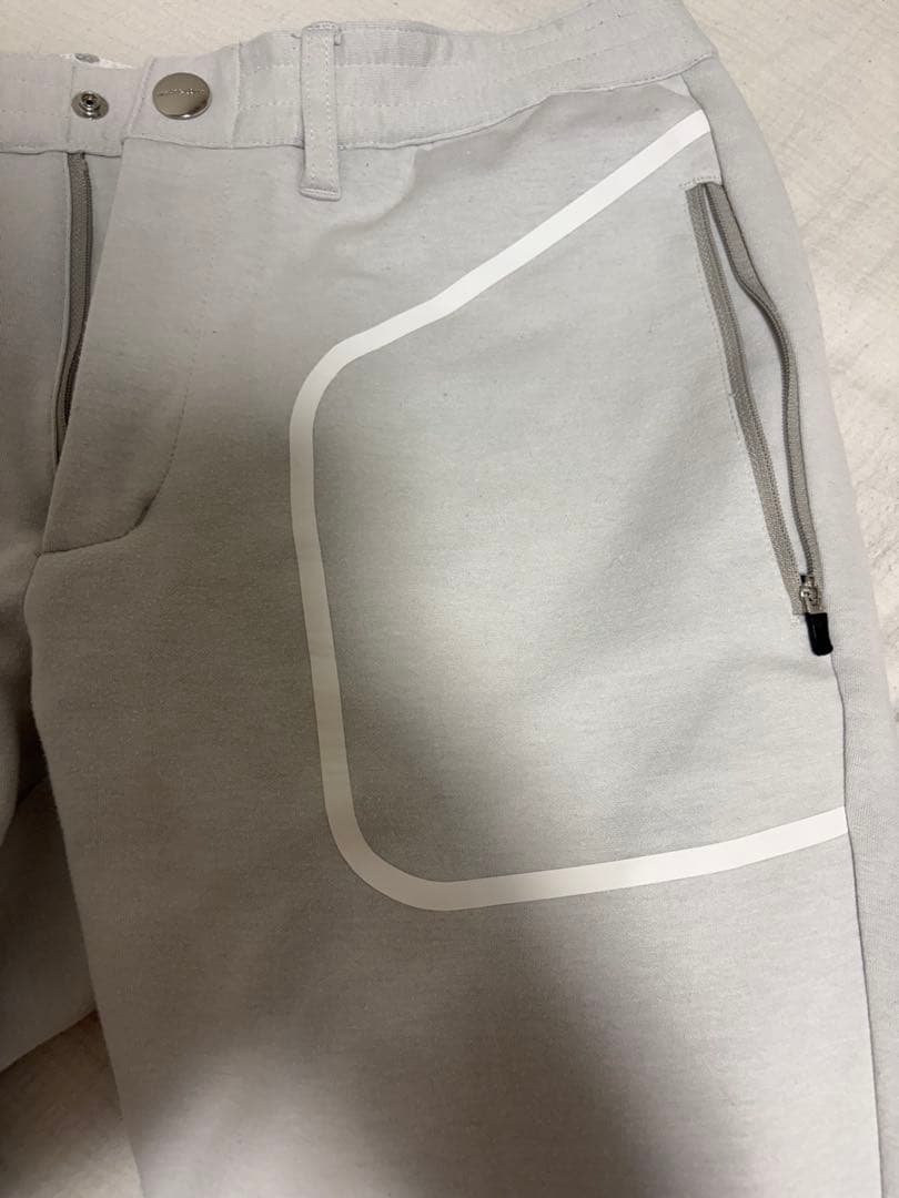 年末特価！　マーク&ロナ ウォーム軽量・伸縮ストレッチスリムパンツ　オフホワイト