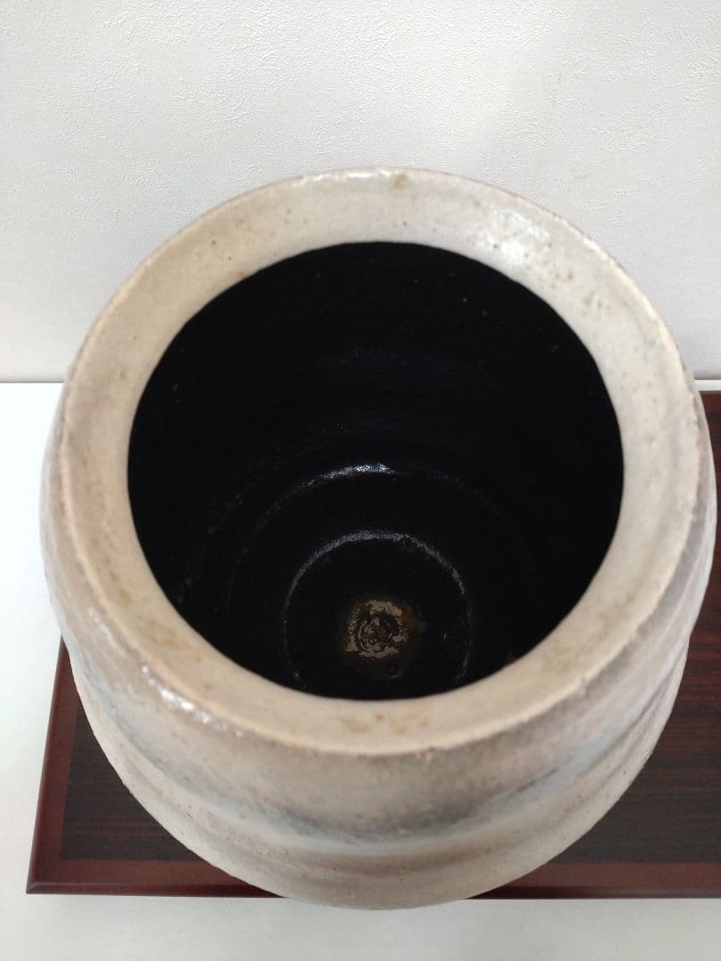 【人間国宝】清水卯一 三色壷 高さ約34cm！特大花瓶 師:石黒宗麿