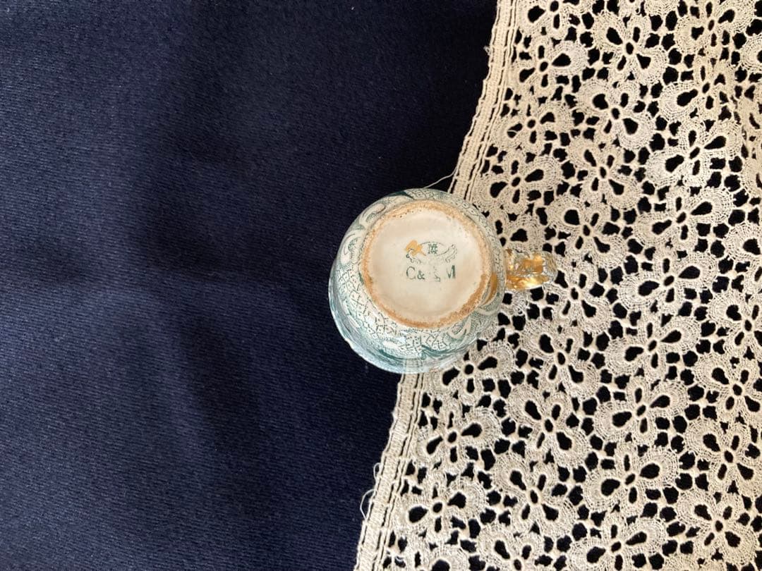 金継ぎ用 クレイユモントロー すずらん カップ フランス アンティーク