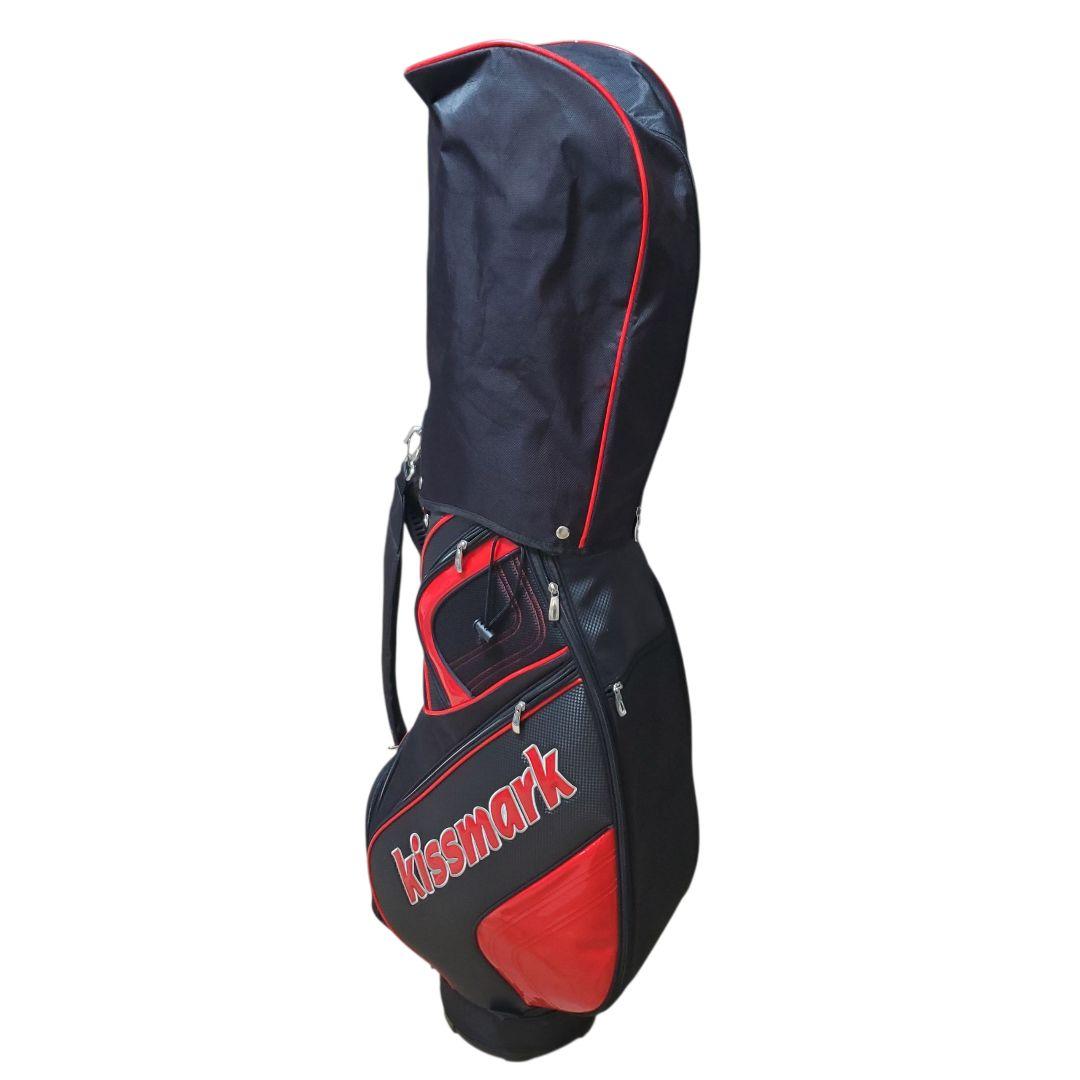 極美品 Kissmark キャディバッグ ゴルフバッグ フード付き