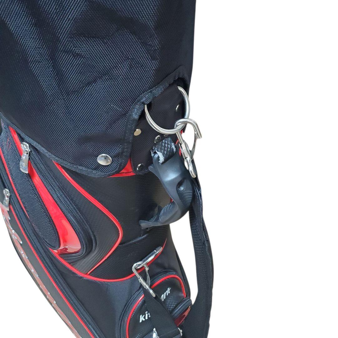 極美品 Kissmark キャディバッグ ゴルフバッグ フード付き