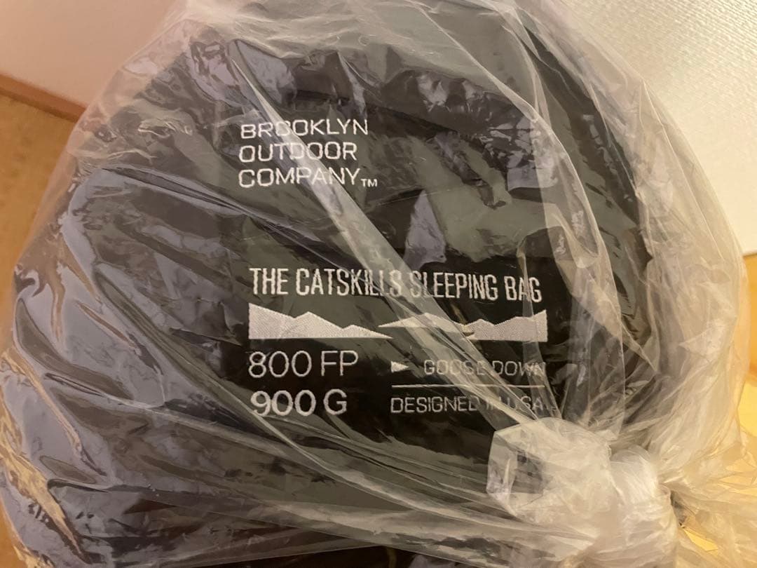 BROOKLYN OUTDOOR COMPANY ダークグレー寝袋　800FP