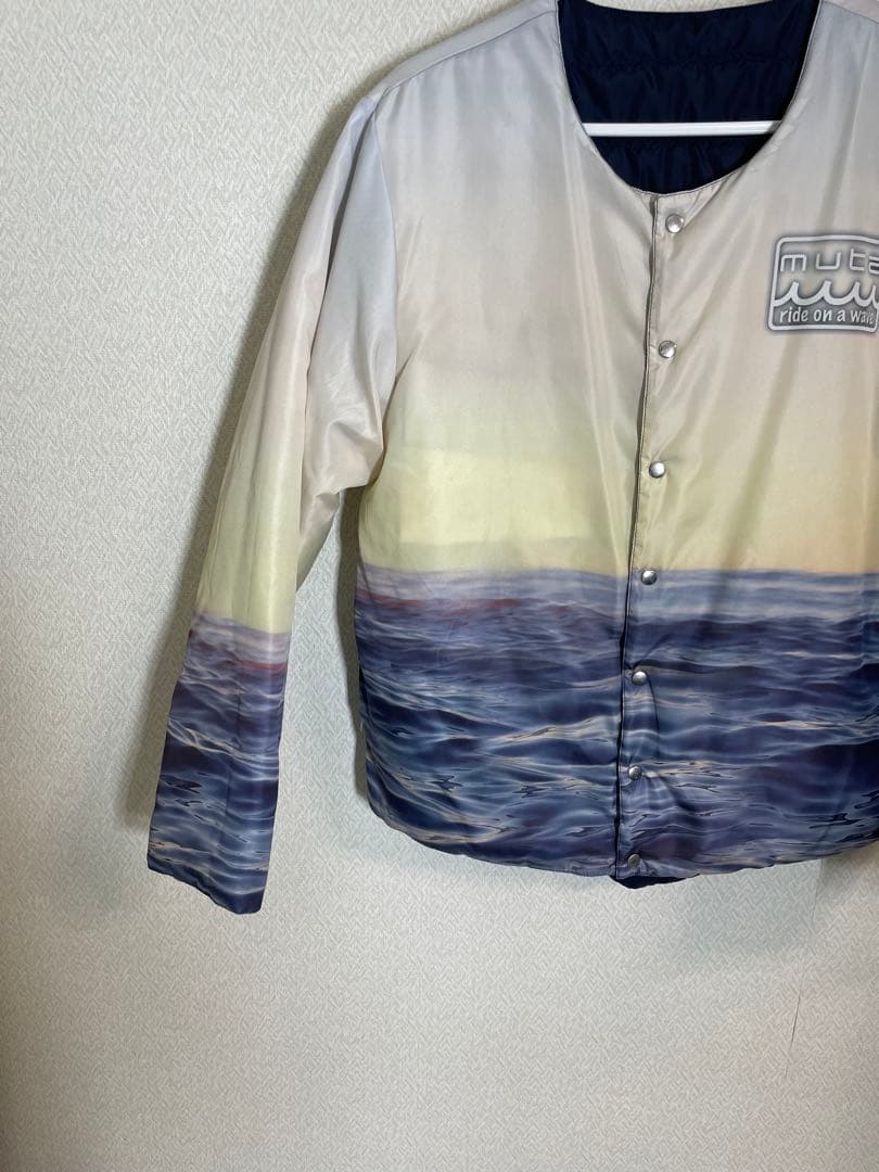 （美品）mutaムータ　海の景色デザイン ジャケットリバーシブルサイズL