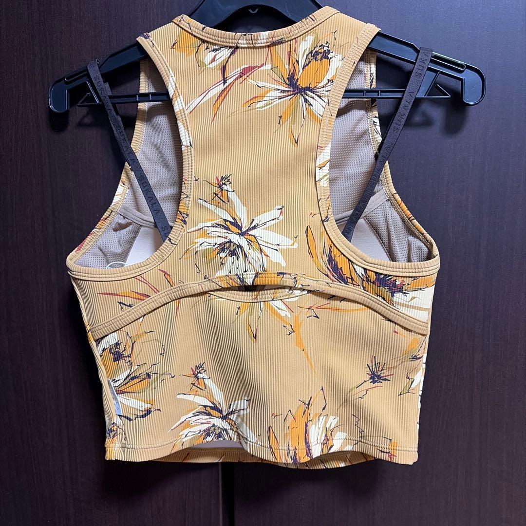 SUKALA リブBigフラワープリントショートタンクトップS