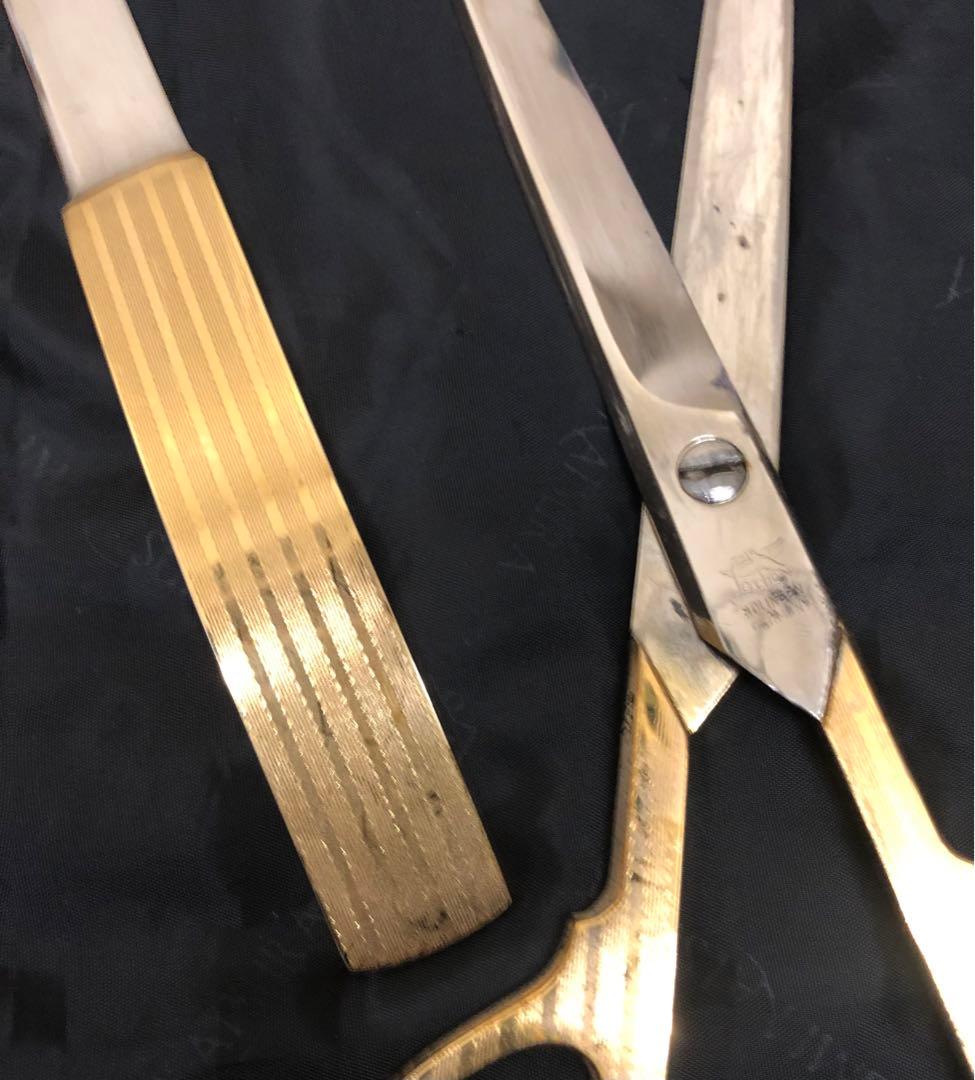 ペーパーナイフ ハサミ ケース付きフランス アンティーク