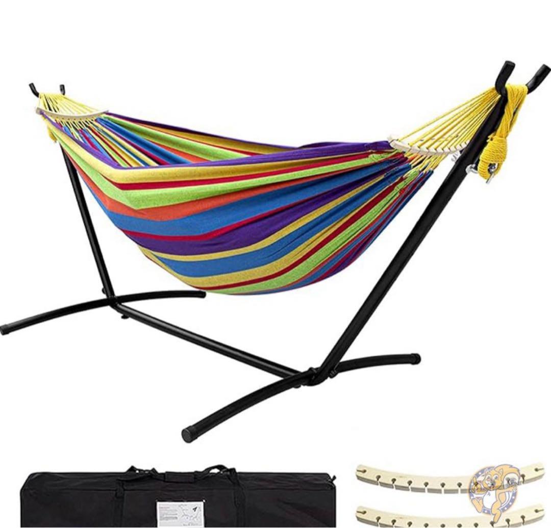 カラフルハンモック スチールスタンド付き