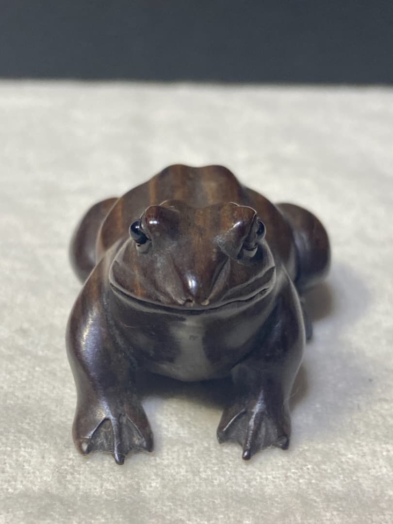 蛙 カエル 蛙根付　  アンティーク　根付