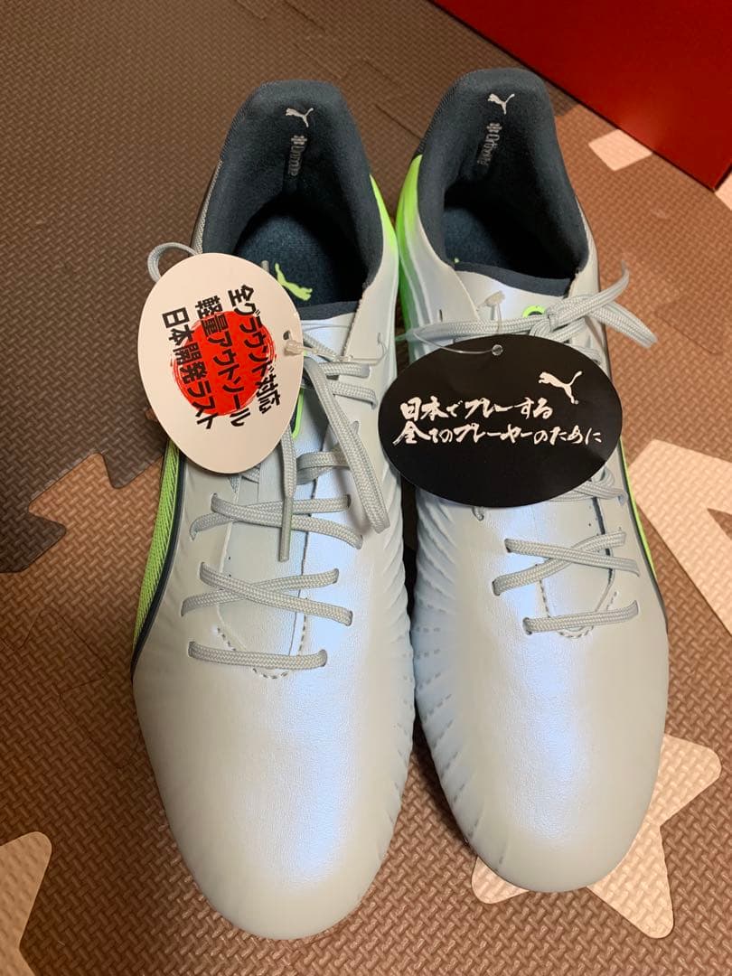 PUMA サッカーシューズ グレー/ライム