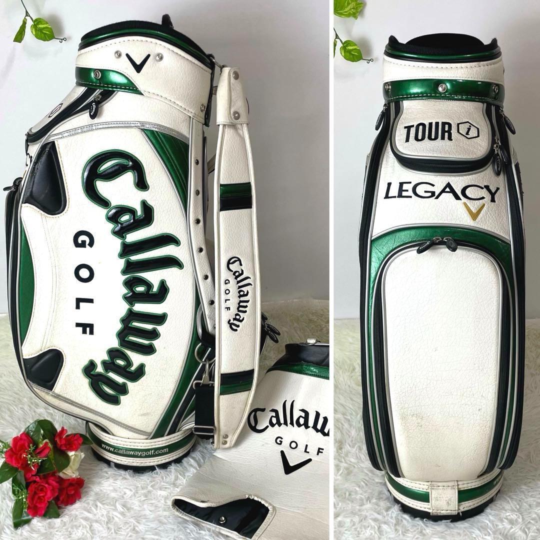 良品 キャロウェイ【LEGACYシリーズ✨】レザー キャディバッグ 大型 ロゴ