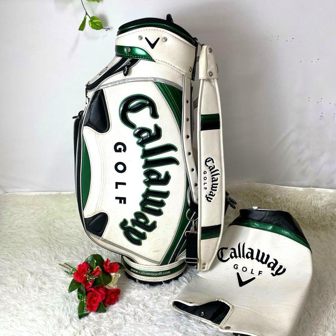 良品 キャロウェイ【LEGACYシリーズ✨】レザー キャディバッグ 大型 ロゴ