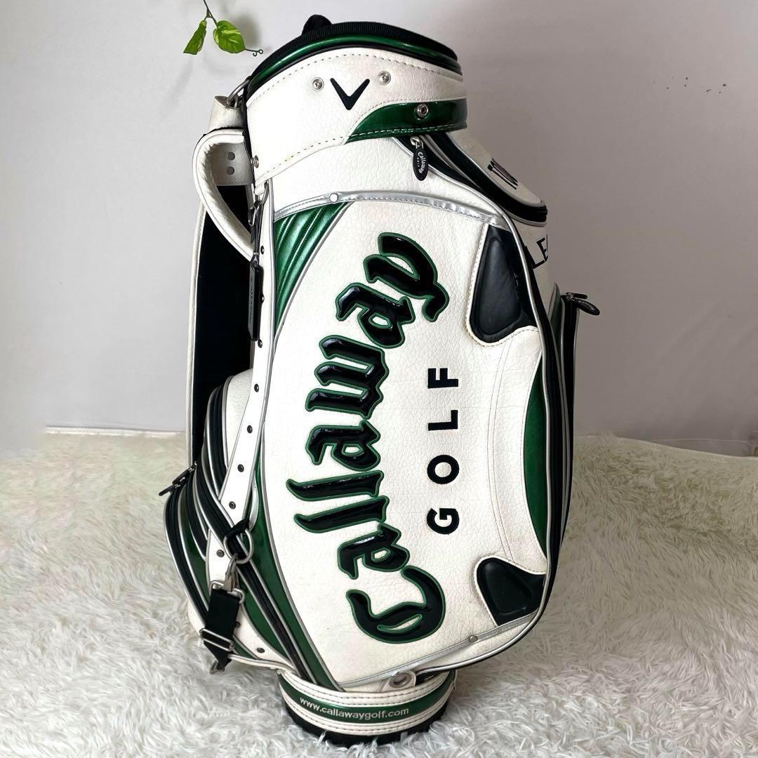 良品 キャロウェイ【LEGACYシリーズ✨】レザー キャディバッグ 大型 ロゴ