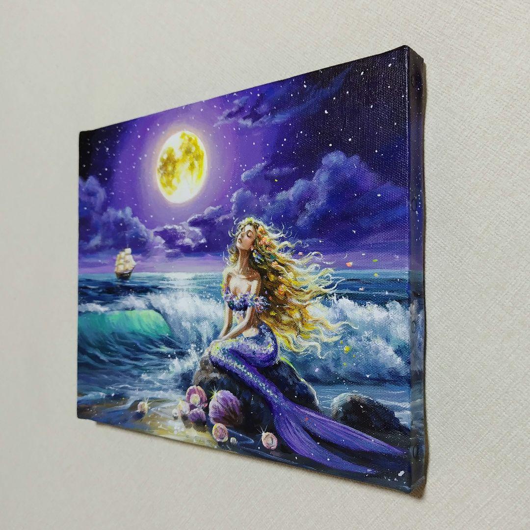 m*n様 【月光を浴びて】アクリル画 F3 風景画 絵画