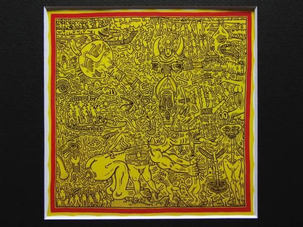 Keith Haring、No.100、希少画集画、新品額装付、状態良好