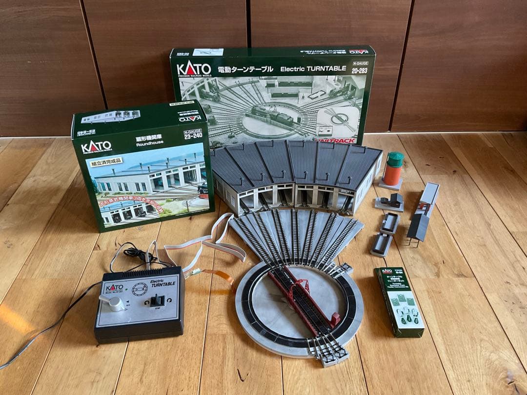 KATO 電動ターンテーブル扇形機関庫×2 フィーダーキット給炭給水キット
