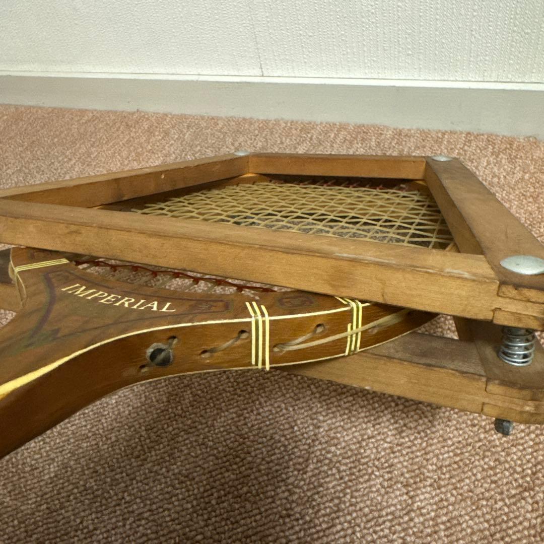 TAD DAVIS IMPERIAL木製テニスラケット ビンテージ プレス付き