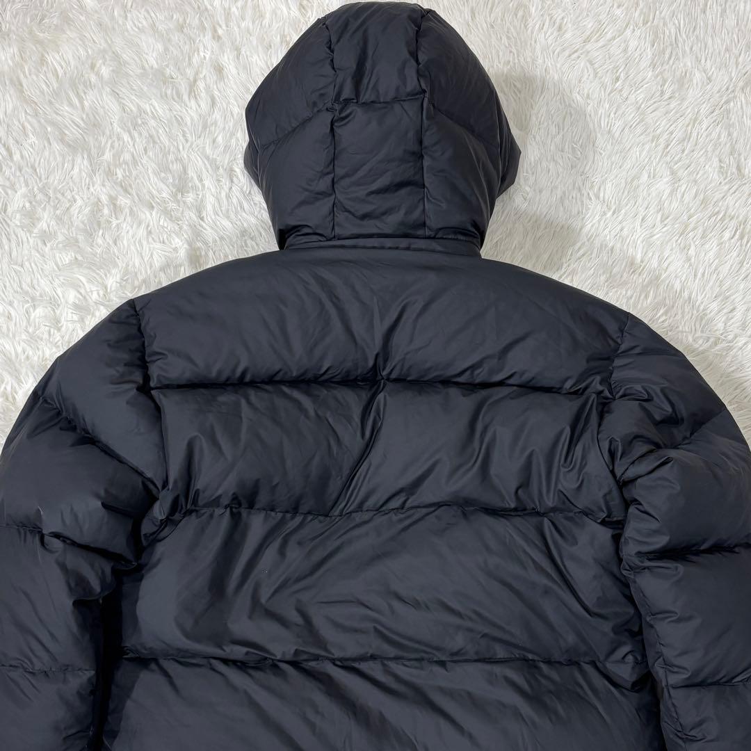 デサント ダウンコート ロング丈 着丈106cm フード脱着可 ダウン90% 黒