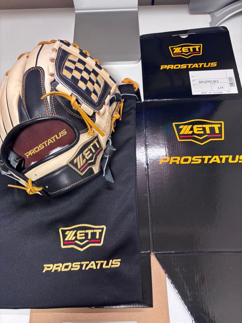 ZETT プロステイタス 源田モデル 軟式右投げ 箱・保存袋付き