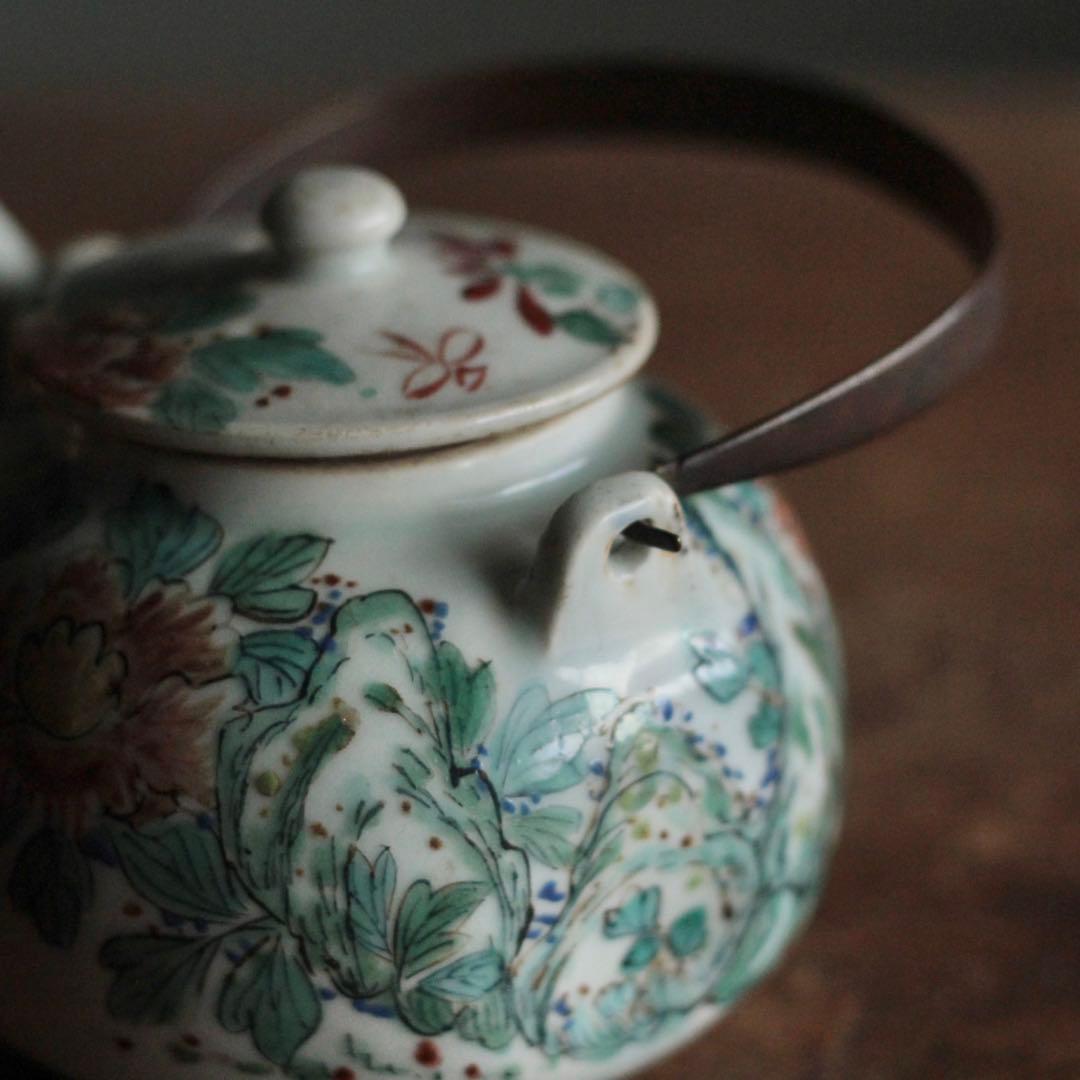 薩摩平佐 色絵 ちょか 急須 古美術 古道具 アンティーク