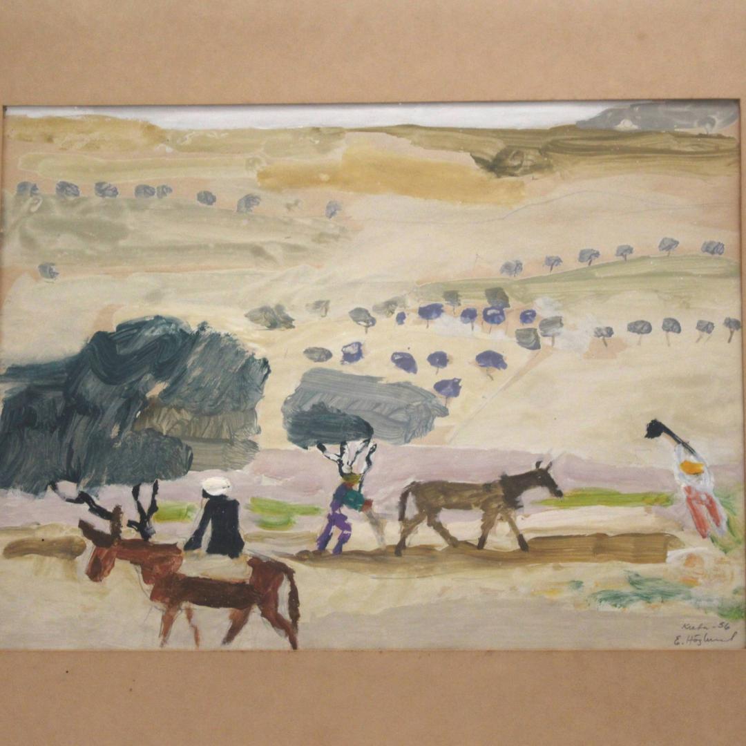 【一点物・超貴重】Erik Hoglund　エリックホグラン　油彩画　北欧アート