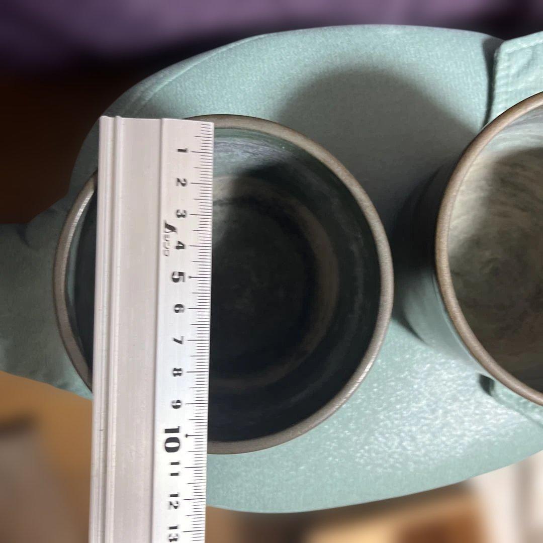 龍文堂　安之介造　銅　銀象嵌　火入　一対　箱入り　アンティーク　コレクション