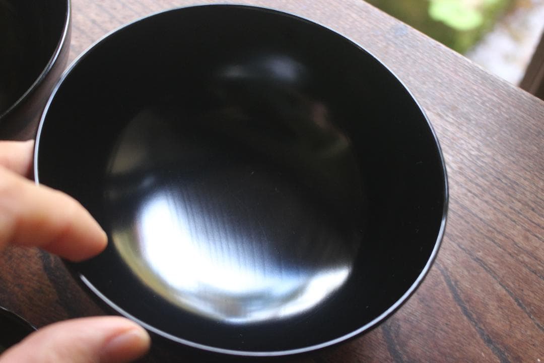 時代逸品！上質黒漆に優美な牡丹見返し蜂蒔絵の映えるお椀2点（検輪島塗蒔絵椀雑煮椀