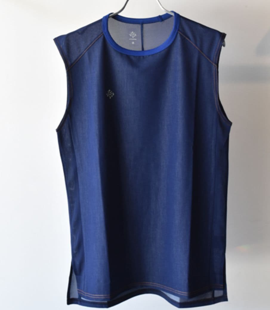 ウォーキング・ランニングウェア RYOGEN DENIM FRENCH SLEEVE TEE INDIGO