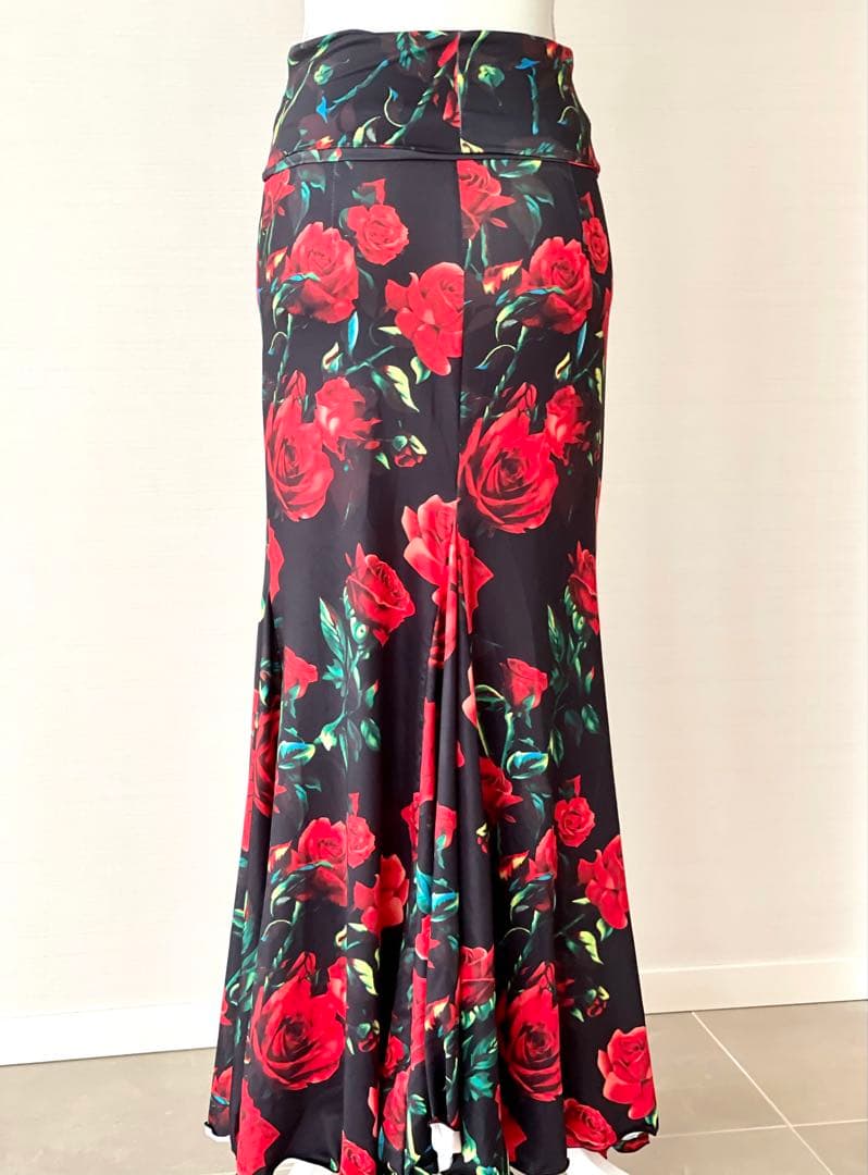 フラメンコのレッスンファルダ　ストレッチスカート　SーMサイズ