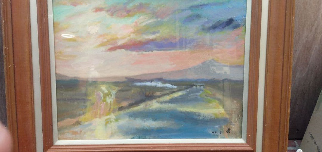 宮本長の絵画です額縁は古い物です作品は綺麗です