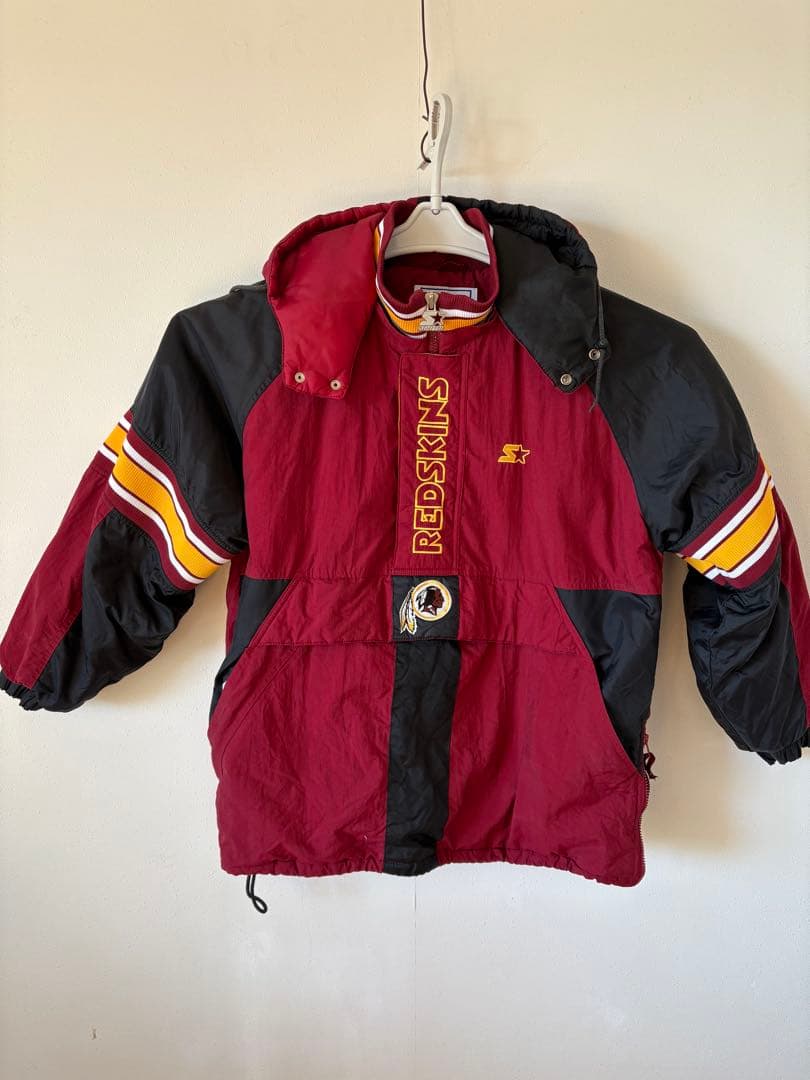 STARTER ハーフジップ・グラウンドコート ワシントン　レッドスキンズ