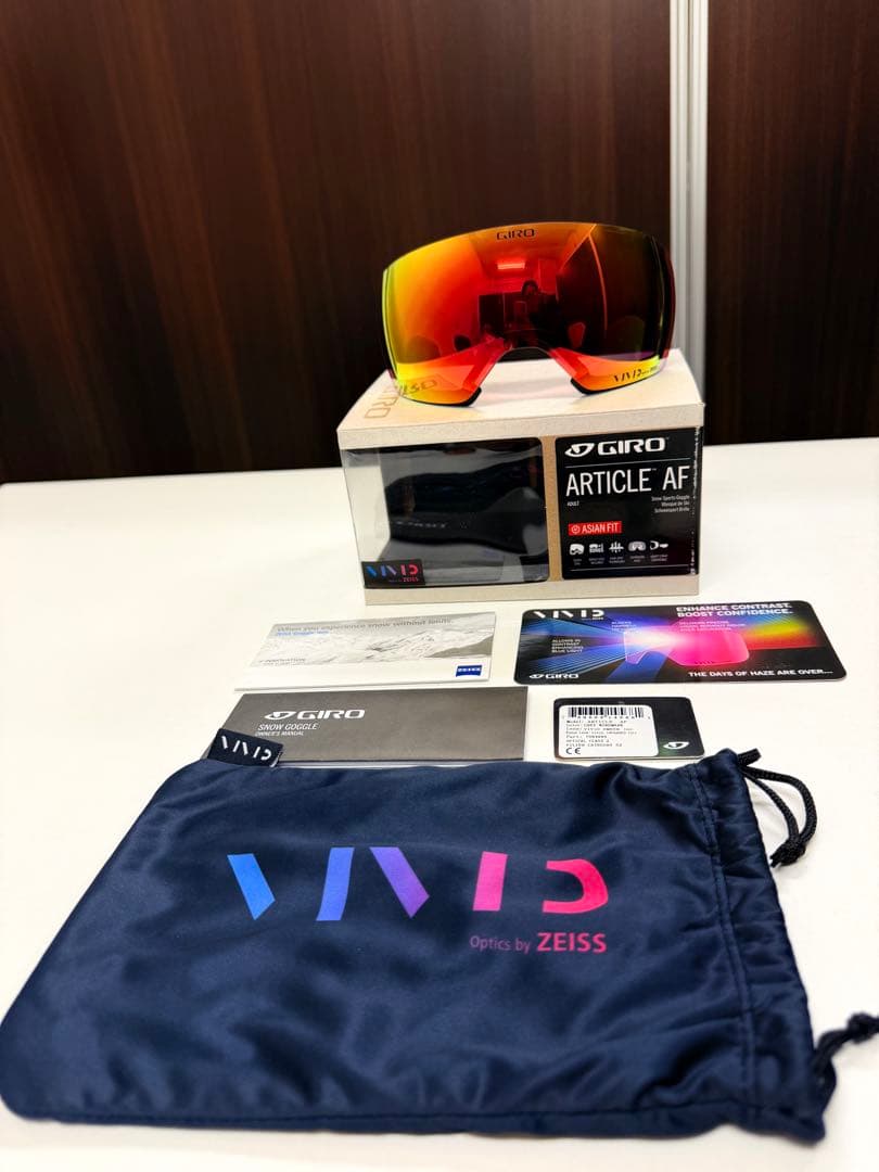 GIRO ARTICLE AF ゴーグル オレンジ/レッド(レンズのみ)