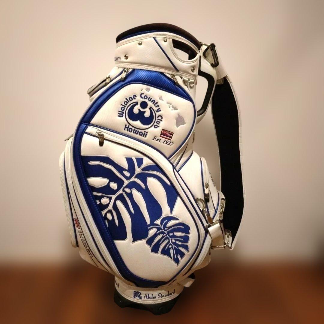 Aloha Standard ゴルフキャディバッグ ホワイト/ネイビー レア
