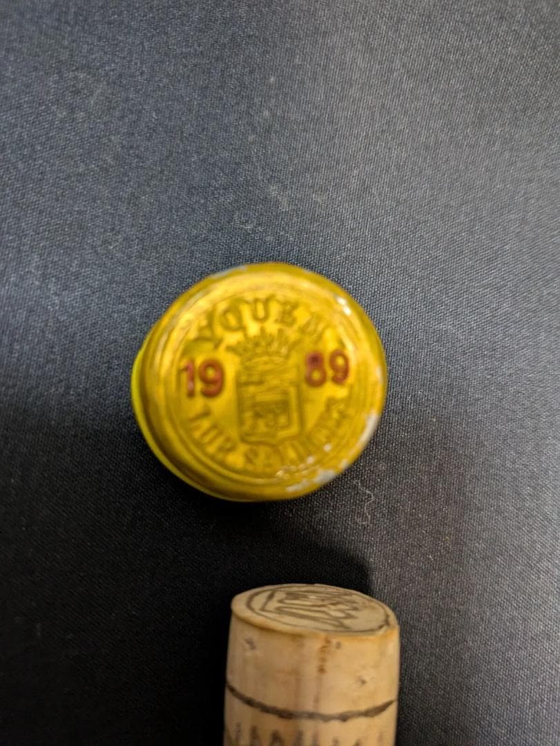 (空瓶)1989 シャトー ディケム コルク/キャップシール付属