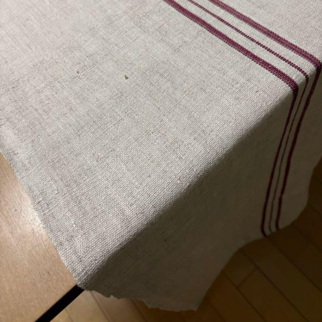 アンティーク　リネン　フランス　テーブルランナー