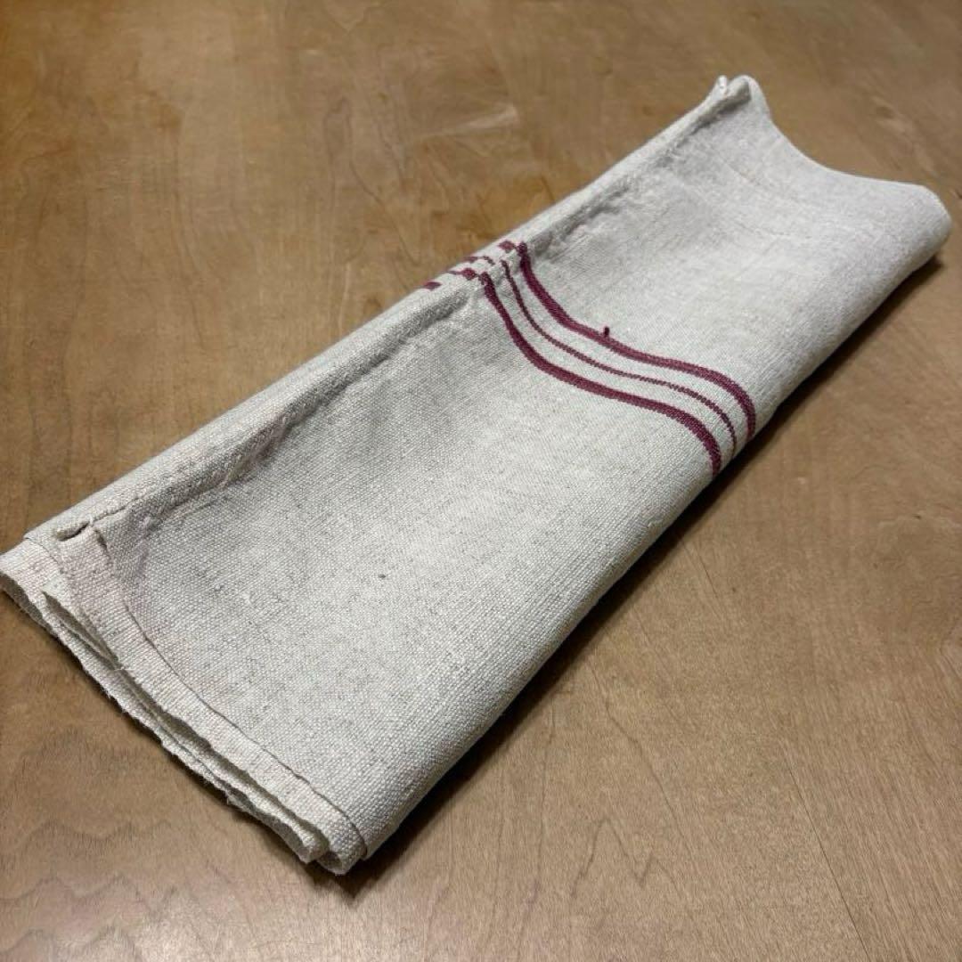 アンティーク　リネン　フランス　テーブルランナー