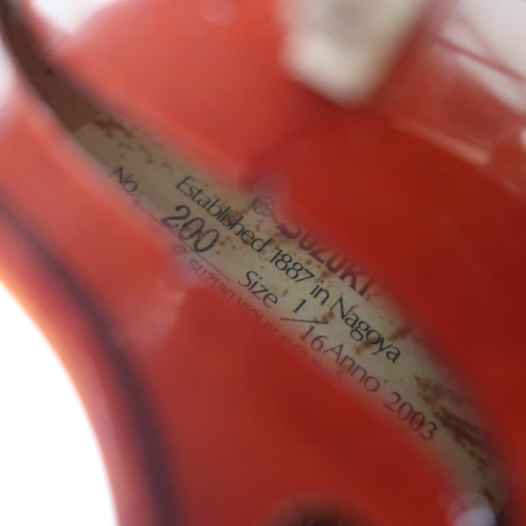 美品 SUZUKI No.200 1/16 2003 バイオリン ハードケース付