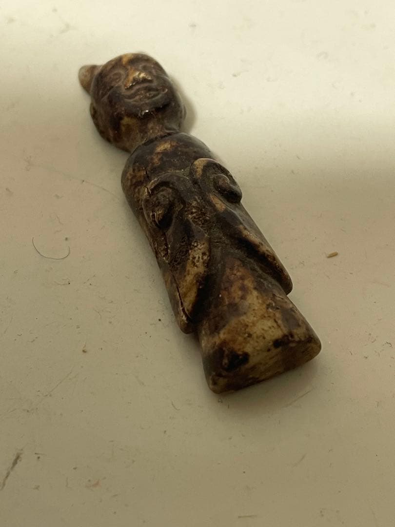 玉石彫刻　時代人形　提げ物　根付　アンティーク