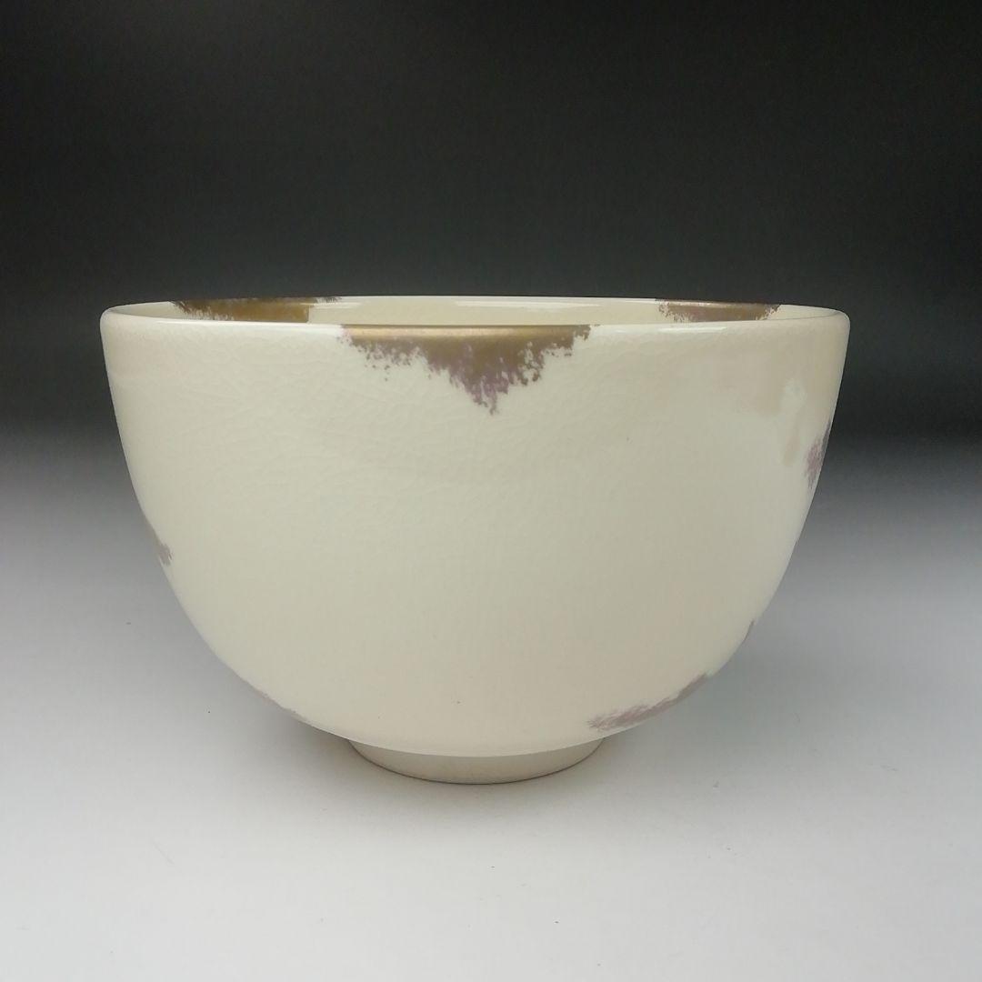 Ｔ３９９　茶碗　『四季草花』『平安　雲楽 造』　共箱　抹茶碗　茶道具
