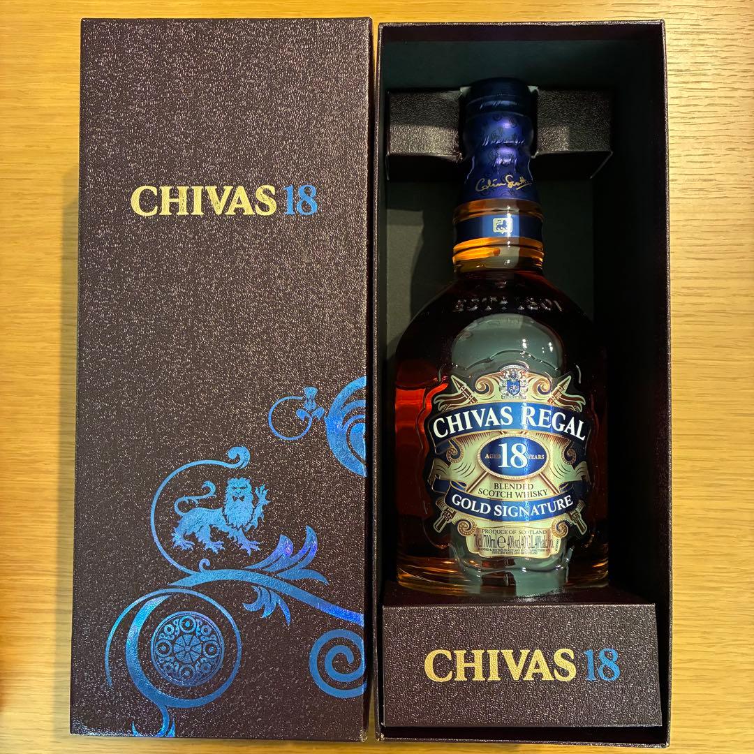 シーバスリーガル18年　ゴールドシグネチャー　ウイスキー　青