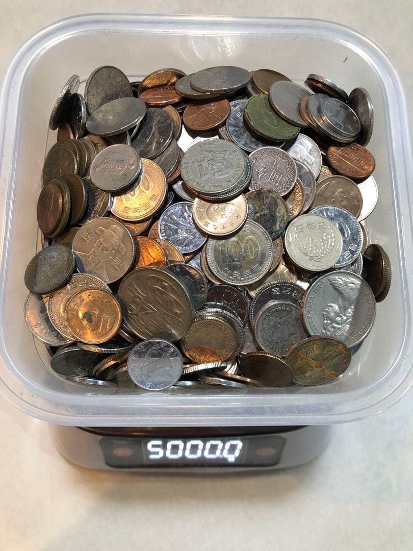 M0144【外国硬貨】約5kg 古銭　硬貨　　まとめ売り