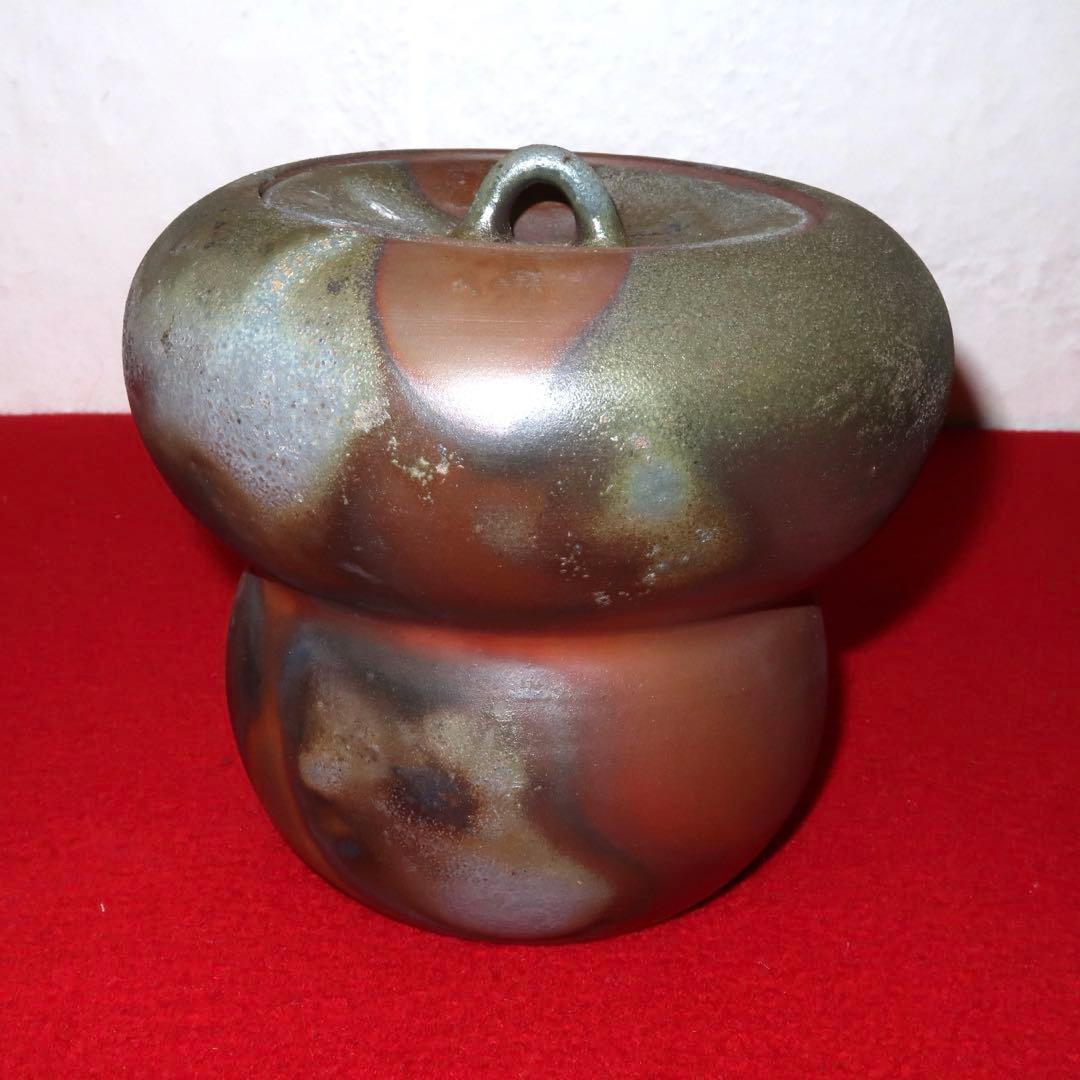 【茶道具】小西陶古作　備前焼　箪瓢水指