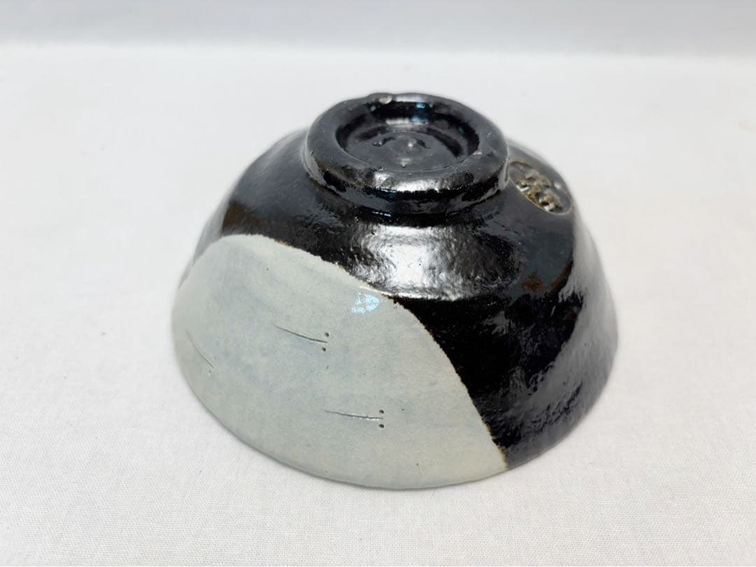 未使用 茶道具 松楽作 黒楽数茶碗 5客陶印 煎茶 茶器 茶事 茶席 茶会 紙箱