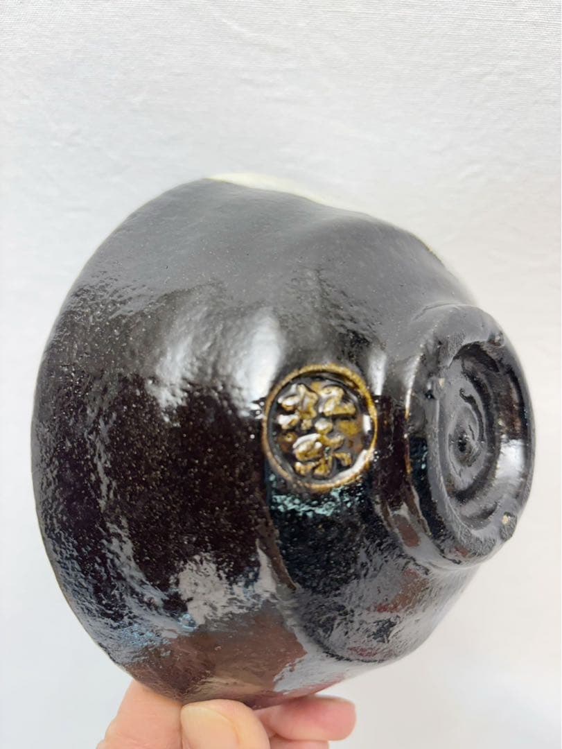 未使用 茶道具 松楽作 黒楽数茶碗 5客陶印 煎茶 茶器 茶事 茶席 茶会 紙箱